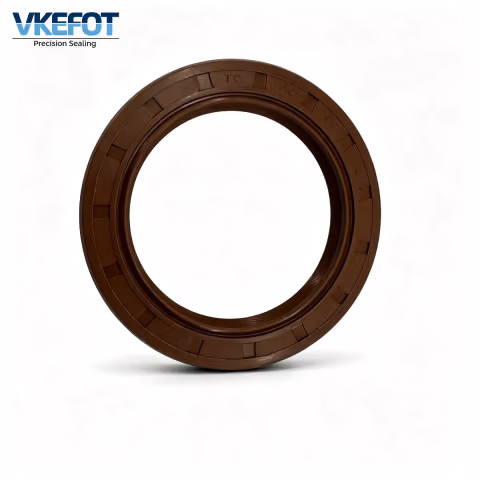 65x90x12mm TG Type Outer Rib Double‑lip FKM Oil Seal Brown Shaft Oil Seal