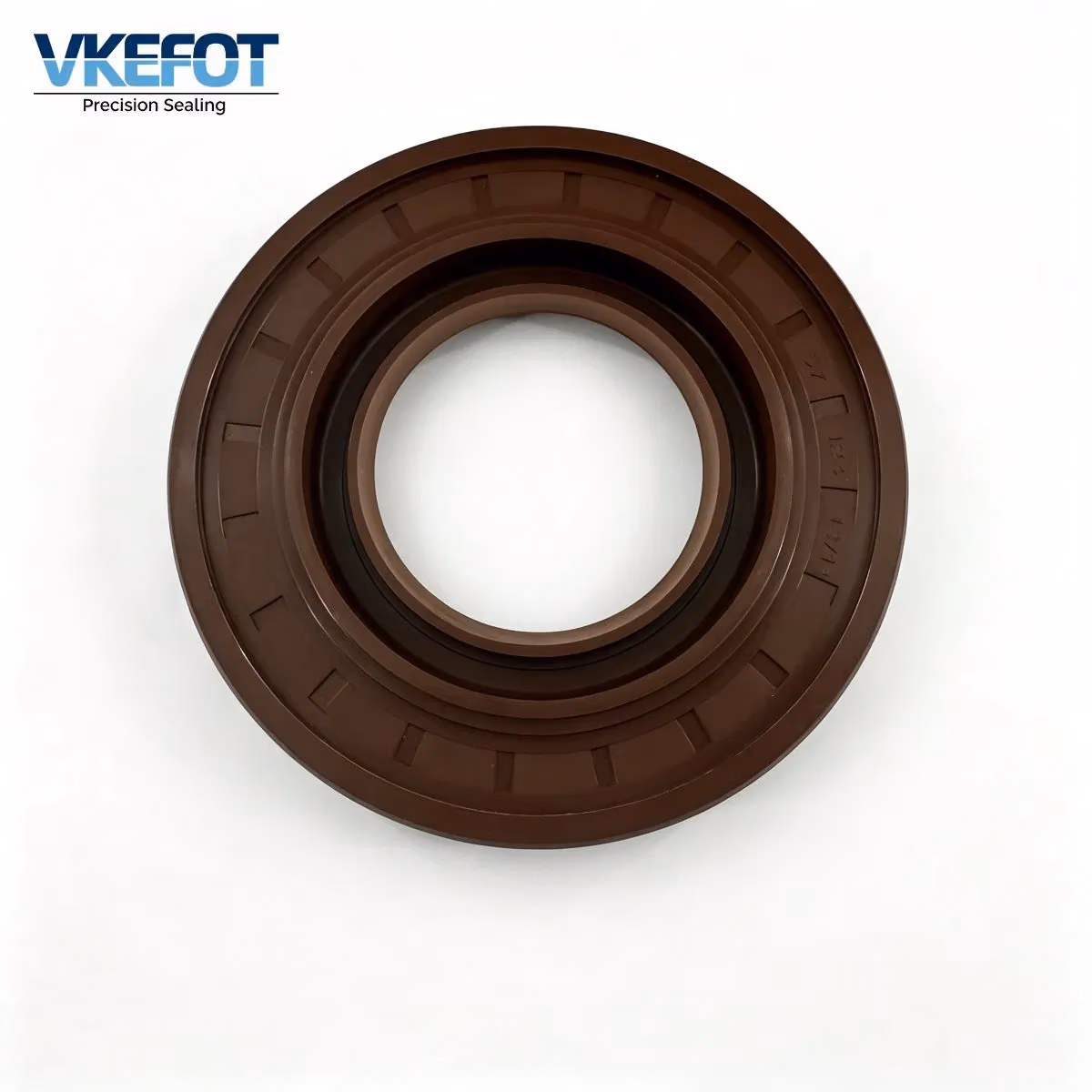 57x124x12/14mm Stepped Double Lip Truck Oil Seal, Brown NBR VKEFOT-57-124-12-14-NBR — main photo