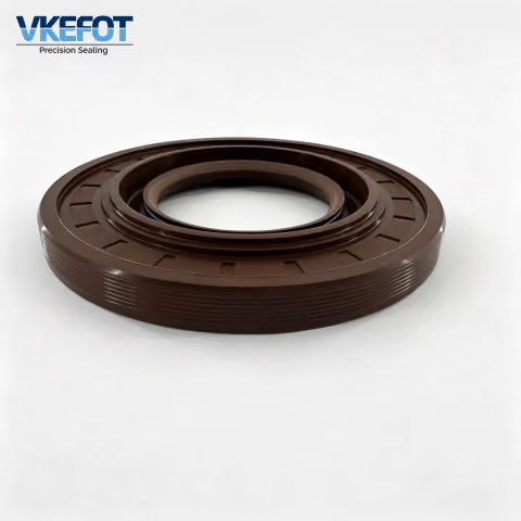 57x124x12/14mm Stepped Double Lip Truck Oil Seal, Brown NBR VKEFOT-57-124-12-14-NBR — photo 2