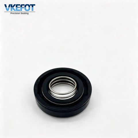 VKEFOT DC 17x30x7 mm NBR Double-Lip Spring-Reinforced Oil Seal, Black VKEFOT-DC-17-30-7 — photo 4