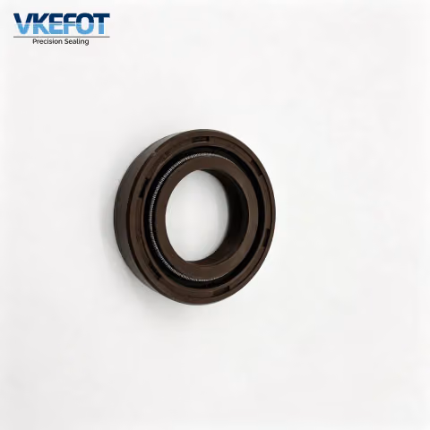 VKEFOT DC 19x32x7 mm NBR Double-Lip Spring-Loaded Metal-Cased Oil Seal