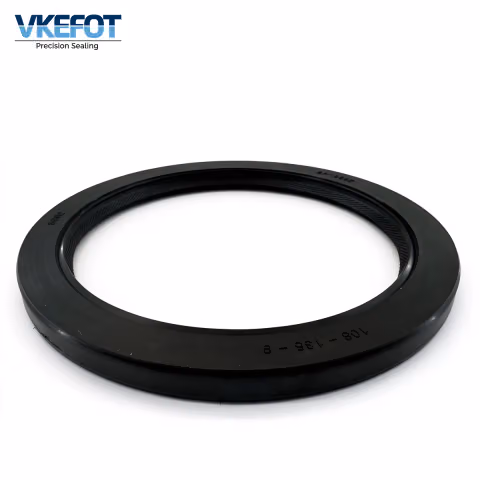 VKEFOT 108x135x9 mm NBR crankshaft oil seal, side profile of rubber-covered outer diameter