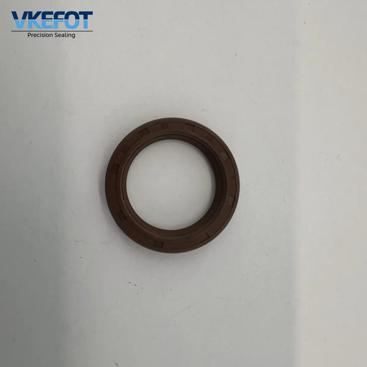 30x42x7 mm high temperature rotary shaft oil seal in FKM, SC profile, front view