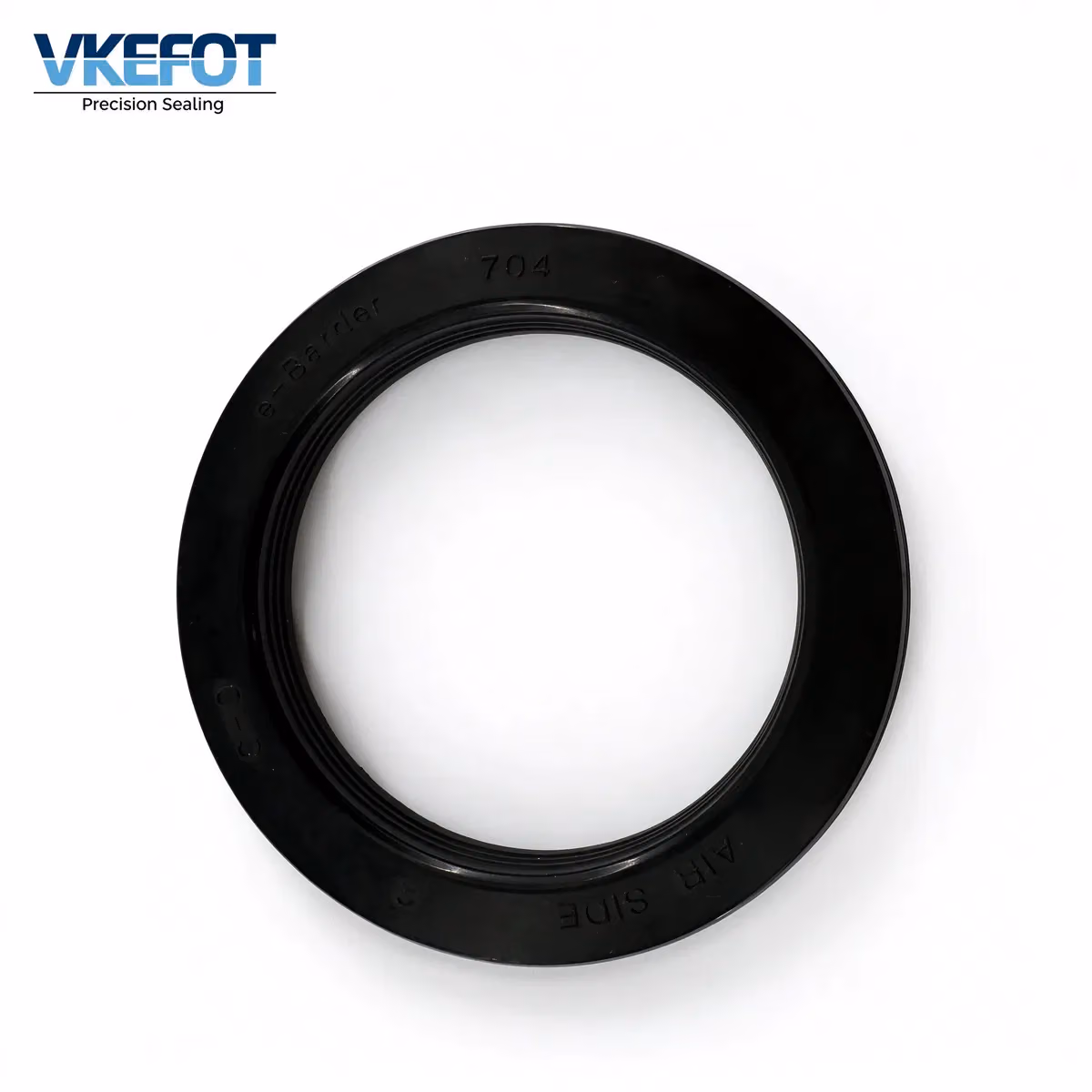 88x123x23 mm rear wheel hub oil seal with helical return groove in NBR, HTCR profile, front view