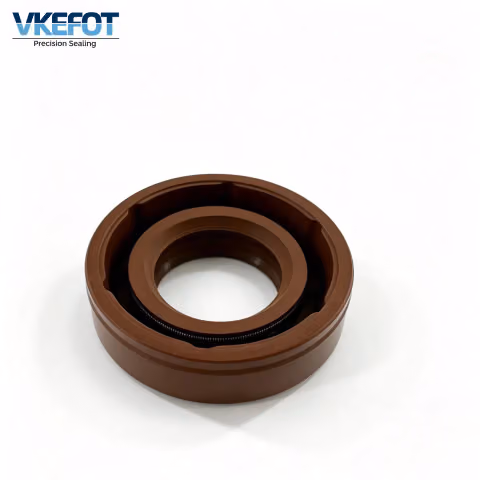 TC 17x32x10mm Rubber Covered Double Lip Oil Seal NBR Brown VKEFOT-TC-17-32-10-NBR — photo 4