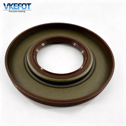 60x124x12/14mm Rear Wheel Hub Oil Seal OE 2400009-HF18040FT NBR Brown VKEFOT-WH-60-124-12-14-2400009HF18040FT — photo 2