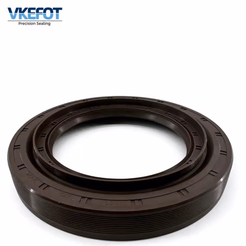VKEFOT 100x152x20/24 mm differential oil seal in NBR, angled view showing the bore and the sealing lip
