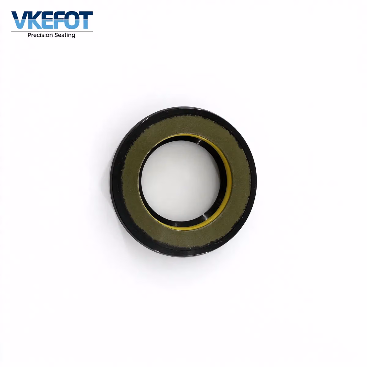 VKEFOT 25.5x41.5x8.5 mm power steering oil seal, NBR black, front view showing the body and the lip