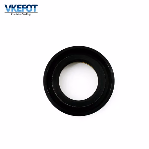 VKEFOT 25.5x41.5x8.5 mm power steering oil seal, angled view showing the bore and the lip seating