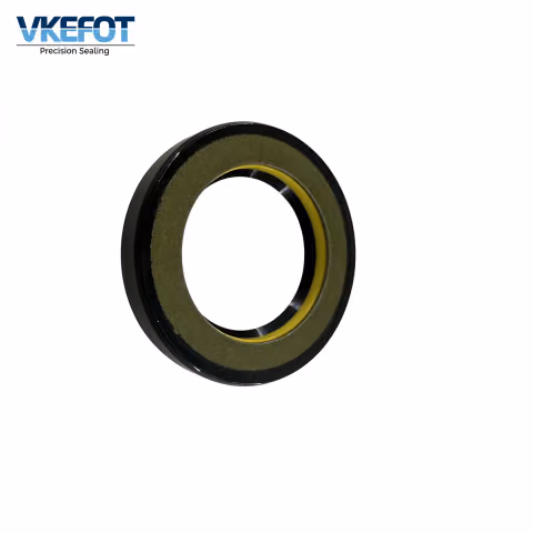 VKEFOT 30x46x8 mm power steering oil seal, front view showing the black rubber body and the lip