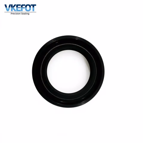 VKEFOT 30x46x8 mm power steering oil seal, angled view showing the bore and spring seating