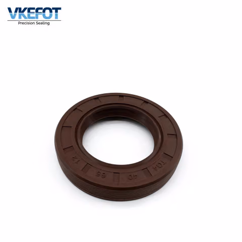 VKEFOT 40x55x12 mm rotary shaft oil seal, side view showing the rubber-covered outer diameter