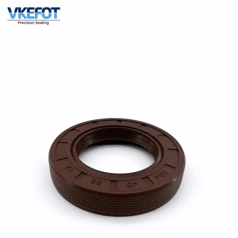 VKEFOT 40x55x12 mm rotary shaft oil seal, angled view showing the bore and section
