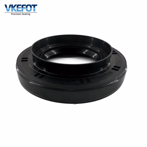 VKEFOT 41x74x11/18 mm crankshaft rear oil seal, side view showing the stepped body and case