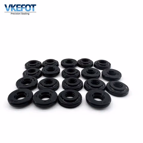 VKEFOT 9.7x22.5x6 mm cylinder head cover bolt seal ring, angled view showing the bonded metal insert washer