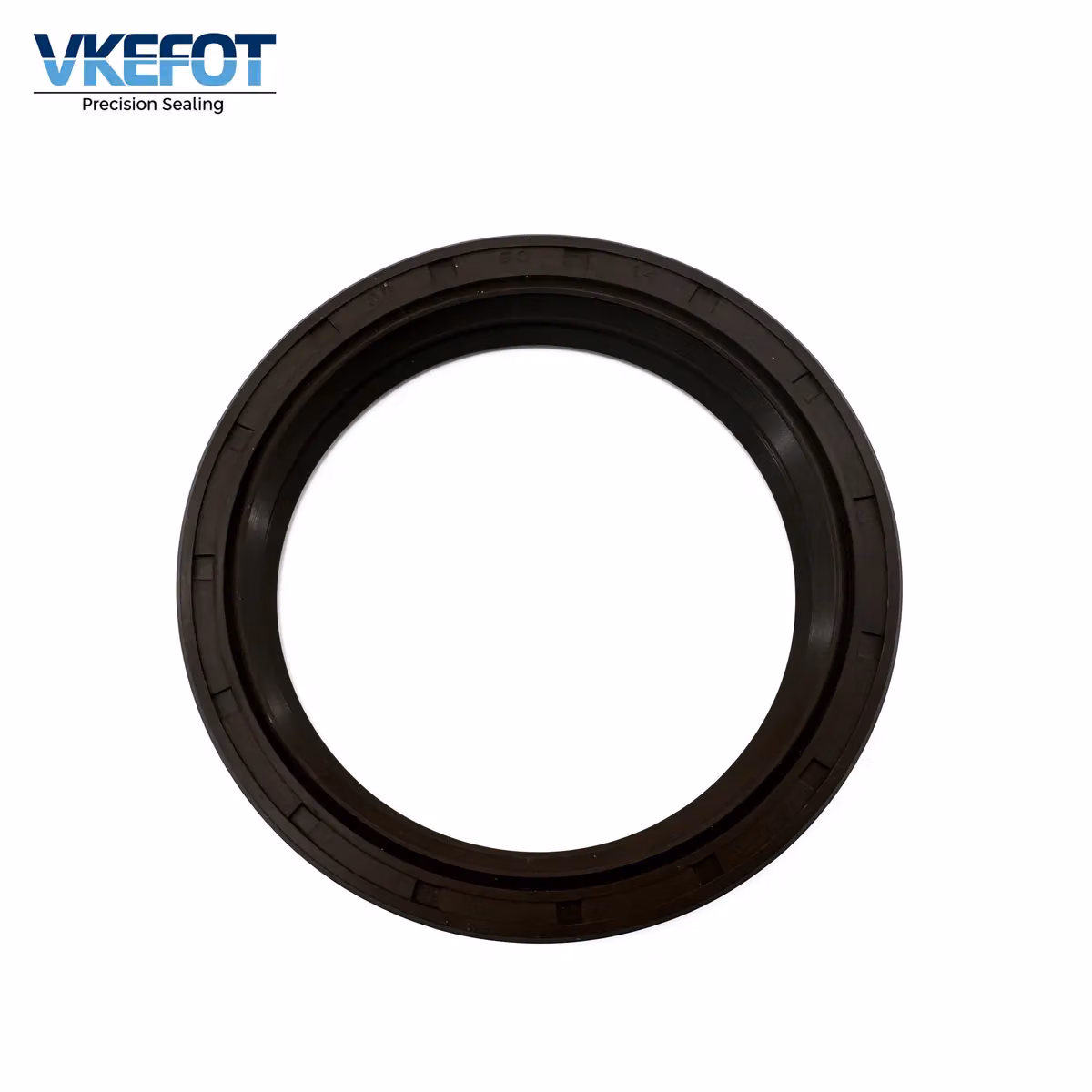 VKEFOT 65x80x14 mm rotary shaft oil seal, NBR, front view showing the sealing lip and bore