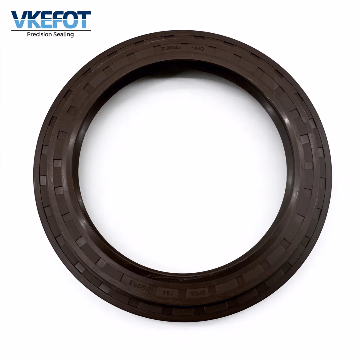 VKEFOT 95x134x15/20.5 mm rotary shaft oil seal in NBR, front view showing the ribbed rubber outer diameter