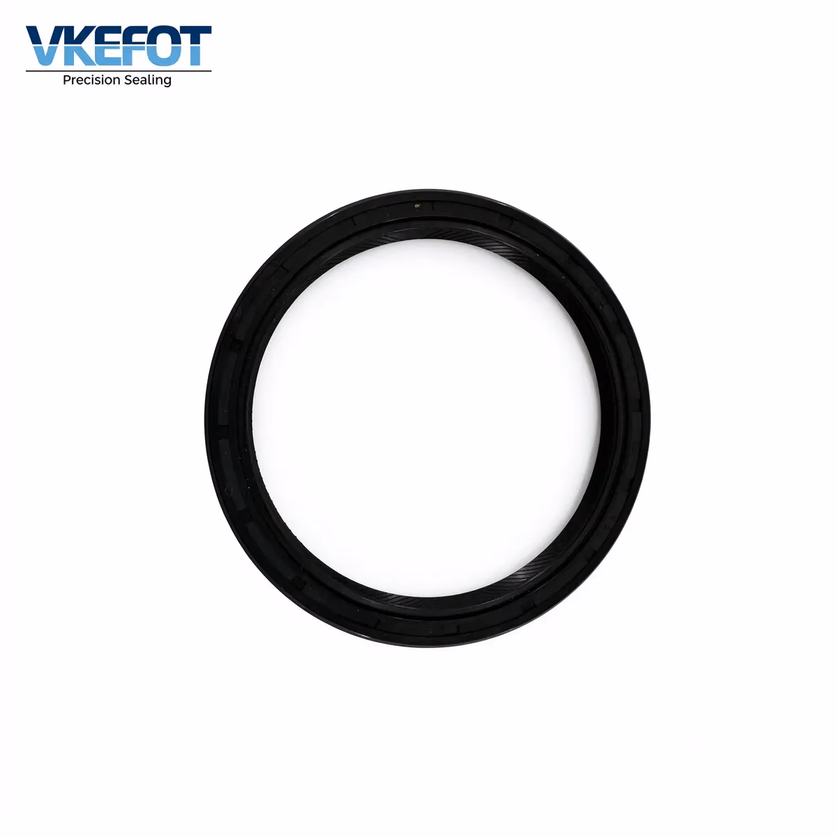 VKEFOT 73.5x89x8.5 mm HTC rotary shaft oil seal in NBR, front view showing the oil return line on the lip