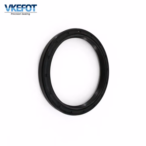 VKEFOT 73.5x89x8.5 mm HTC rotary shaft oil seal, front view of the lip with the oil return line