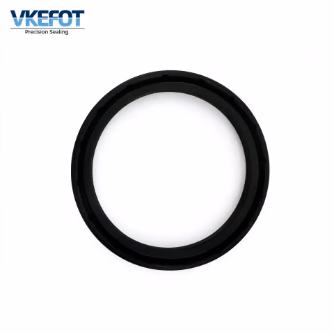 VKEFOT 73.5x89x8.5 mm HTC rotary shaft oil seal, angled view of the rubber-covered outer diameter