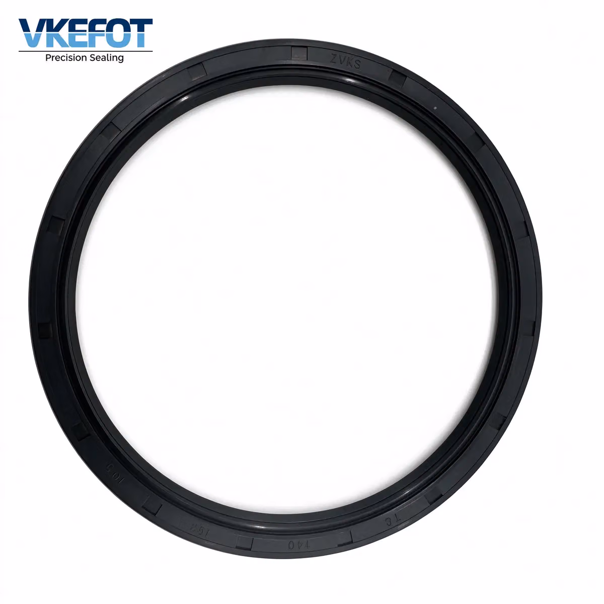 VKEFOT 140x163x10.5 mm skeleton rotary shaft oil seal in NBR, front view of the lip