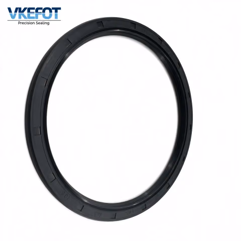 VKEFOT 140x163x10.5 mm skeleton oil seal in black NBR, front view with size marking