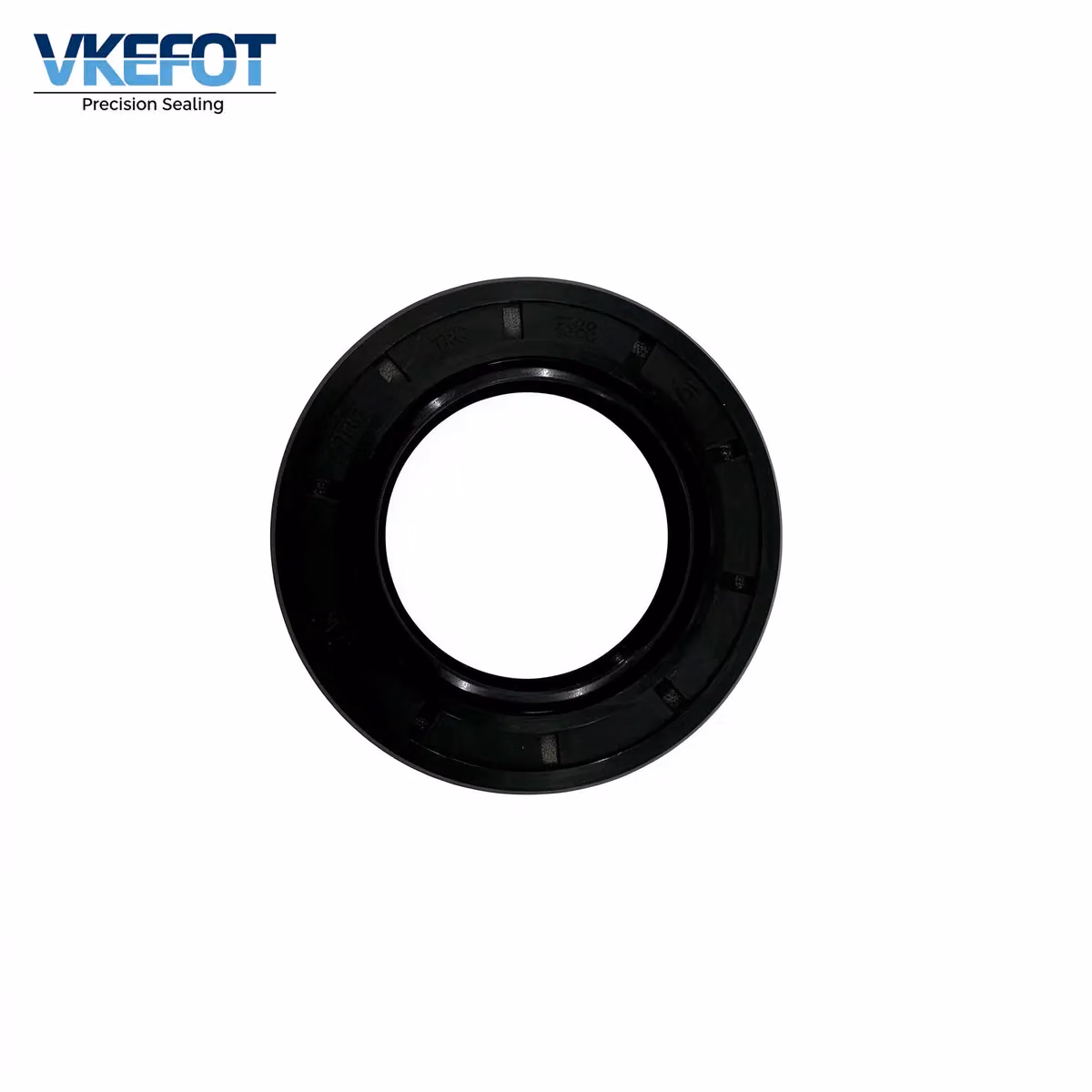 VKEFOT 35x58x8 mm rotary shaft oil seal, NBR, front view showing the sealing lip and outer ribs
