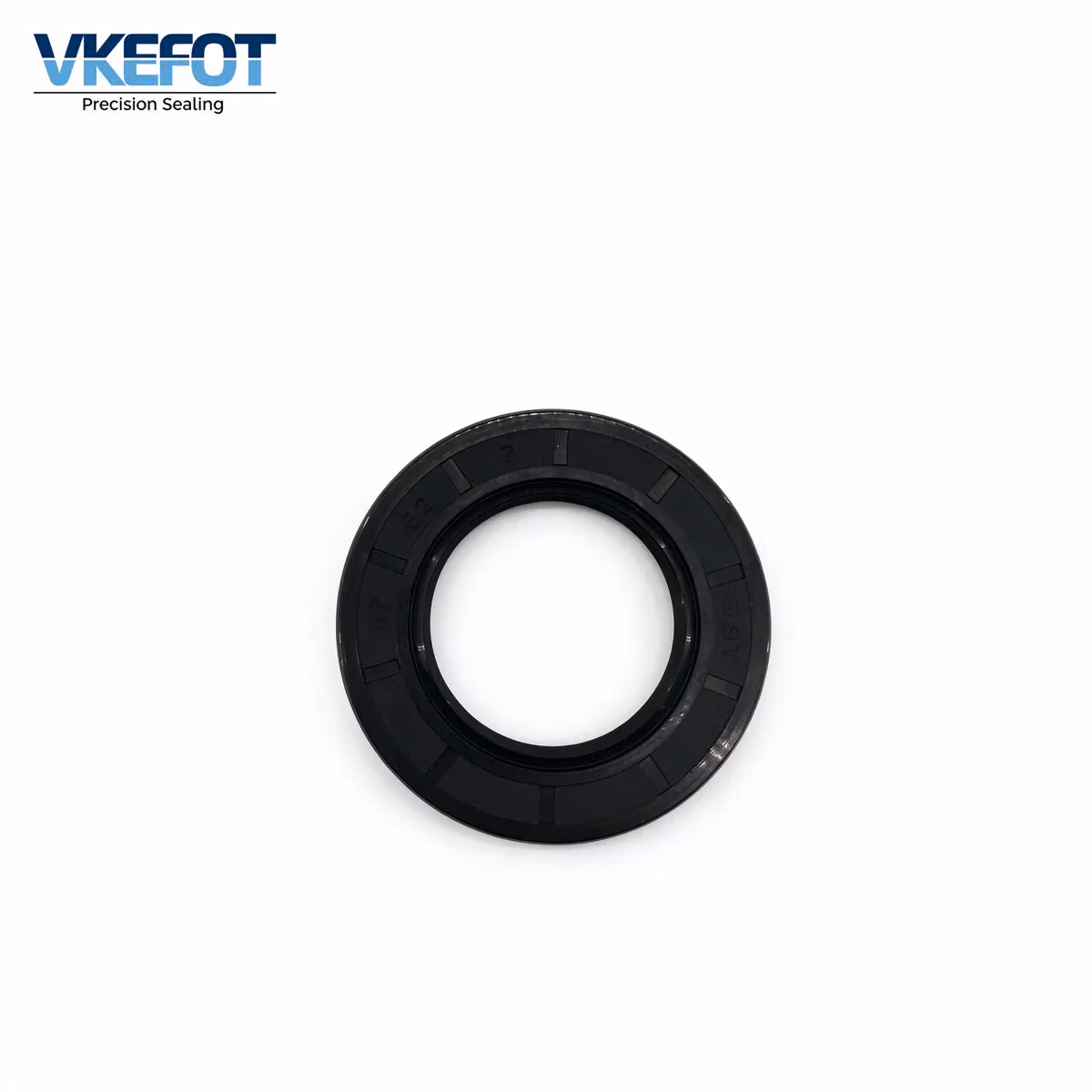 VKEFOT 37x62x7 mm rotary shaft oil seal, NBR, front view with the moulded size marking