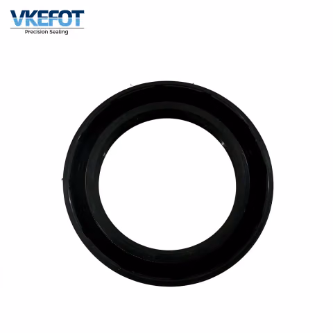 VKEFOT 44x62x9 mm rotary shaft oil seal, angled view showing the ribbed outer diameter