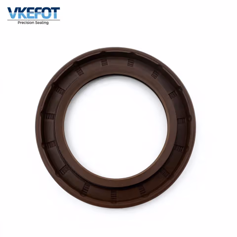 VKEFOT 50x72x8 mm rotary shaft oil seal, angled view showing the ribbed outer diameter