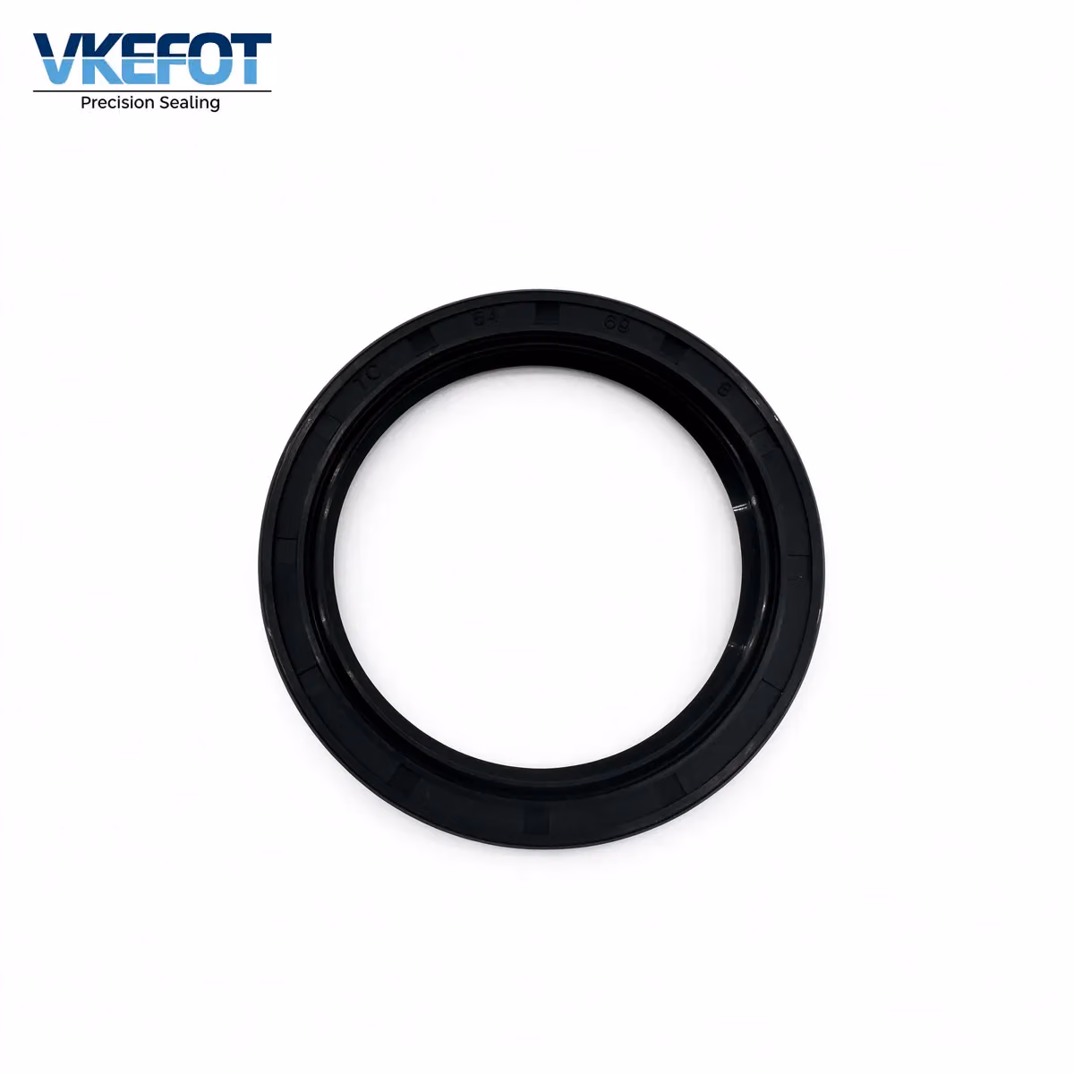 VKEFOT 54x69x8 mm rotary shaft oil seal in NBR, front view showing the sealing lip