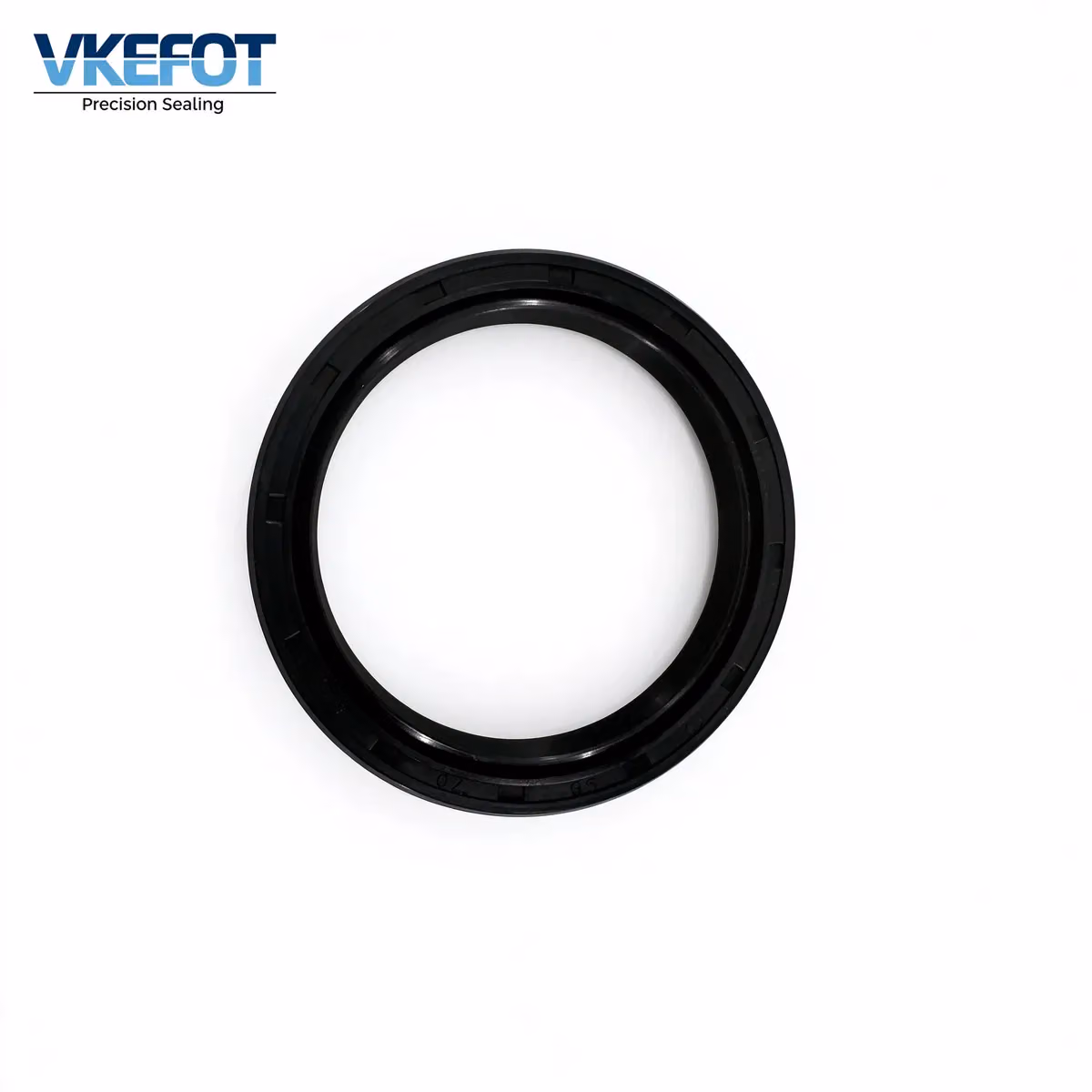 VKEFOT 55x70x8 mm rotary shaft oil seal in NBR, front view with the metal insert visible