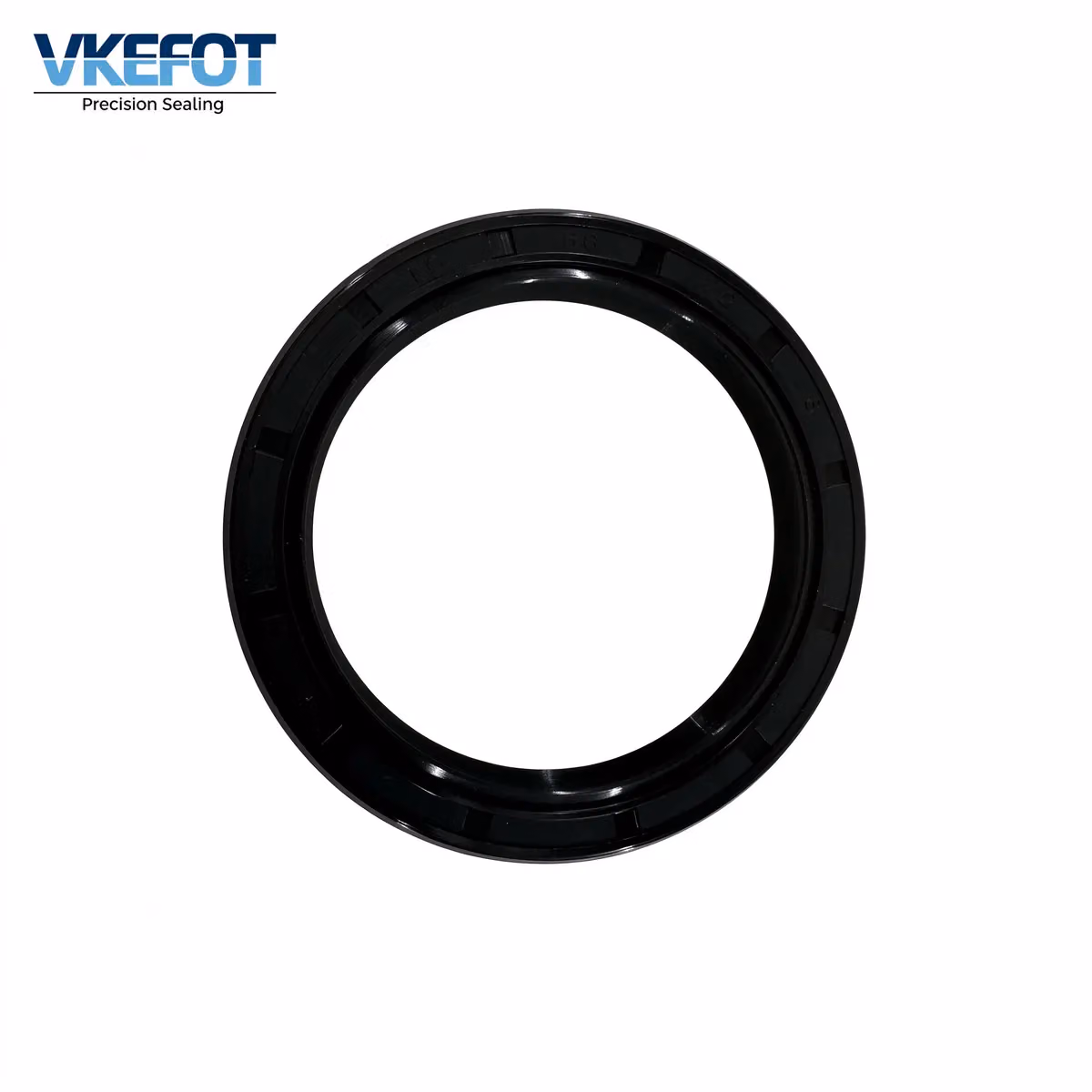 VKEFOT 56x72x8 mm rotary shaft oil seal in NBR, front view of the lip and case