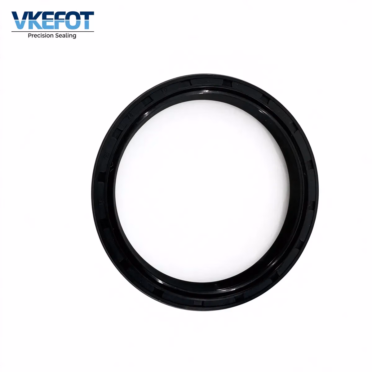 VKEFOT 65x78x10 mm rotary shaft oil seal in NBR, front view with metal casing