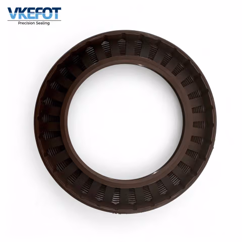 VKEFOT 75x110x13 mm FKM oil seal, angled view of the outer diameter and lip