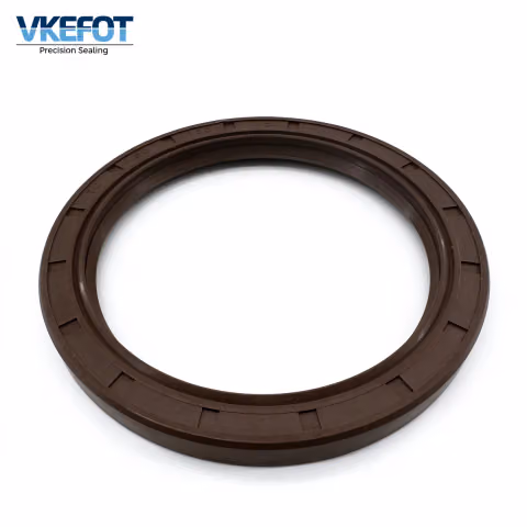 VKEFOT 80x100x10 mm rotary shaft oil seal in brown NBR, front view with size marking