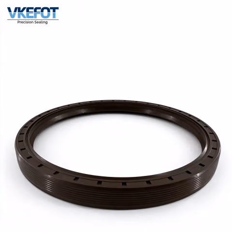 VKEFOT 136x156x14 mm TG oil seal, side view showing the external threads on the metal case